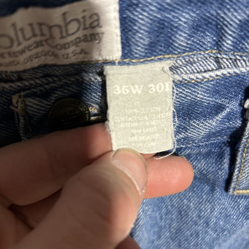 Vintage‎ Columbia Double Knee Mother Tough Jeans Size 36x32 Outdoor Gorpcore - Picture 8 of 10